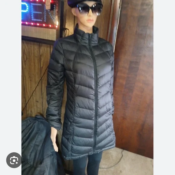 Patagonia Parka Womens Black Insulated Zip Coat Lightweight Parka Size XS - Picture 3 of 12